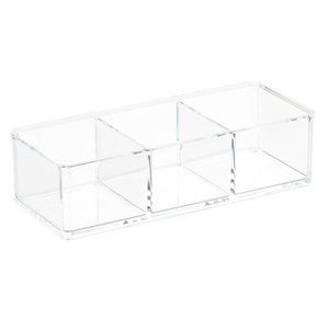 3-Section Acrylic Stacking Bin Makeup/ Bathroom